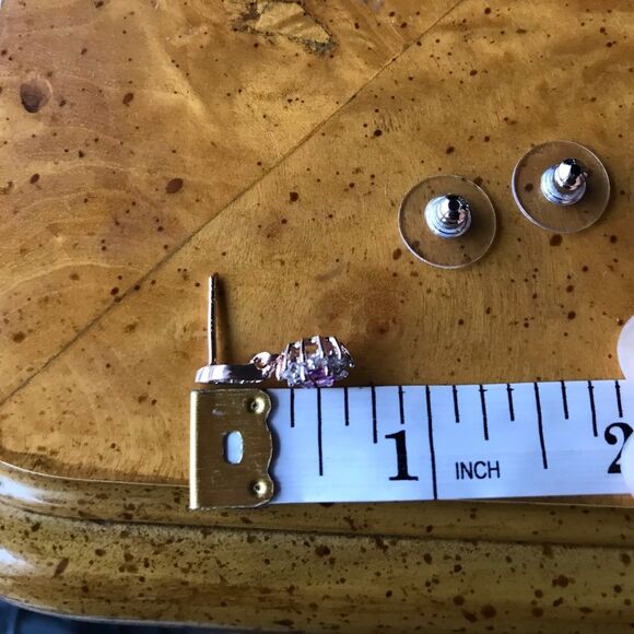 Natural Ember Garnet Sterling Silver Dangle Earrings - Picture 3 of 6